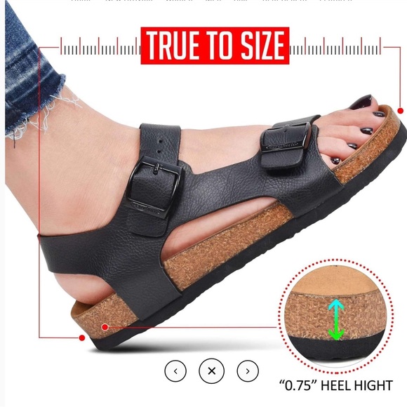 Aerothotic Amulet Slingback Sandal SZ 7 Black NIB - Picture 2 of 9